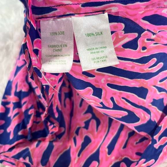 Lilly Pulitzer | Elsa Blouse in Samba Coral Print - Picture 6 of 9